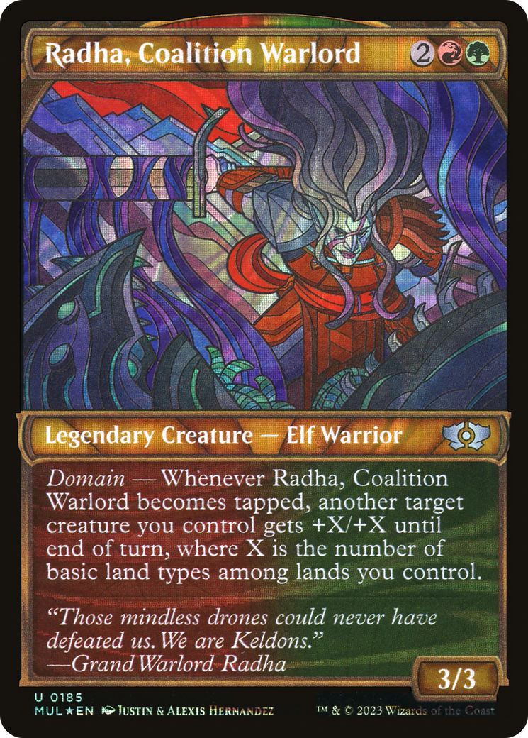 Radha, Coalition Warlord (Halo Foil) [Multiverse Legends] | Card Merchant Takapuna