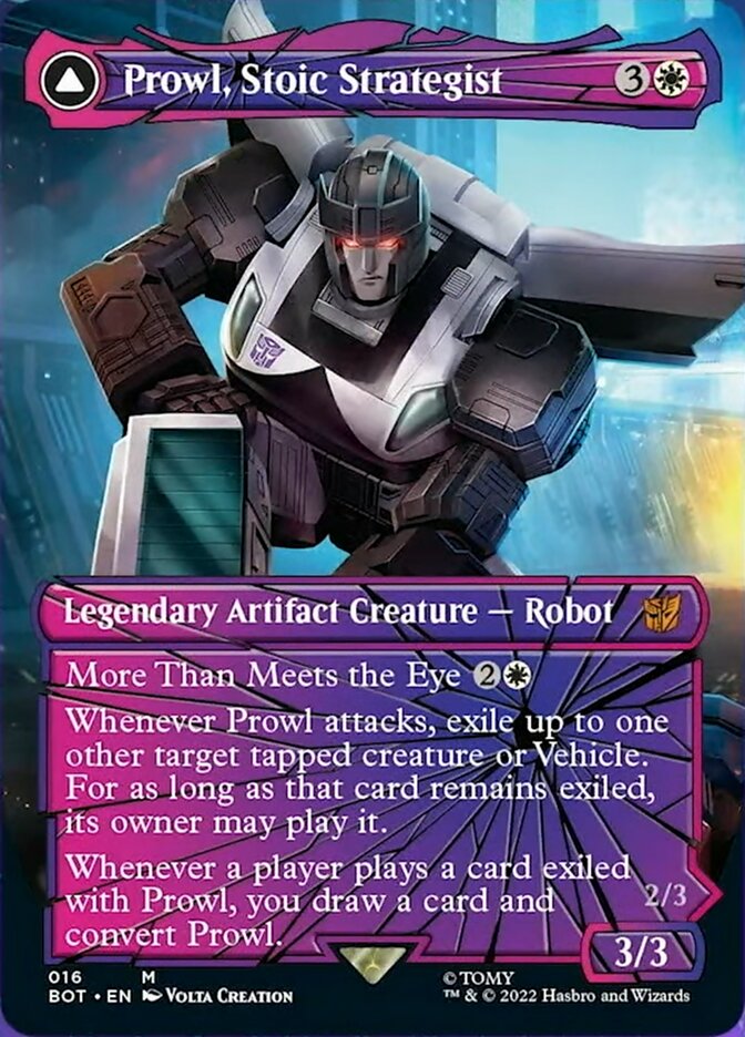 Prowl, Stoic Strategist // Prowl, Pursuit Vehicle (Shattered Glass) [Transformers] | Card Merchant Takapuna