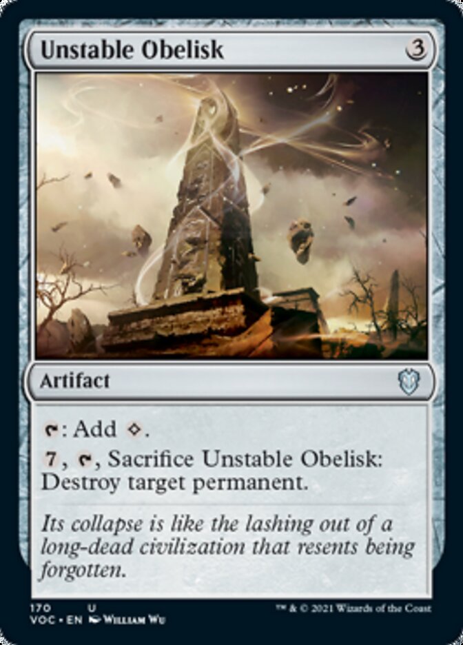 Unstable Obelisk [Innistrad: Crimson Vow Commander] | Card Merchant Takapuna