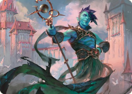 Haughty Djinn Art Card [Dominaria United Art Series] | Card Merchant Takapuna