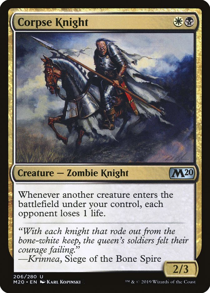 Corpse Knight (2/3) [Core Set 2020] | Card Merchant Takapuna