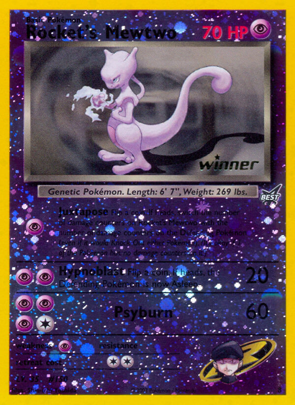 Rocket's Mewtwo (8) (Winner) [Best of Promos] | Card Merchant Takapuna