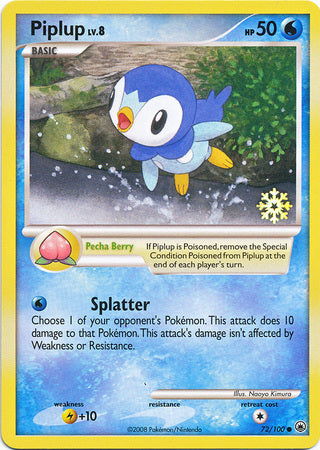 Piplup (72/100) [Countdown Calendar Promos] | Card Merchant Takapuna