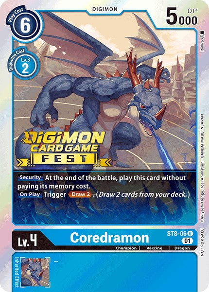 Coredramon [ST8-06] (Digimon Card Game Fest 2022) [Starter Deck: Ulforce Veedramon Promos] | Card Merchant Takapuna