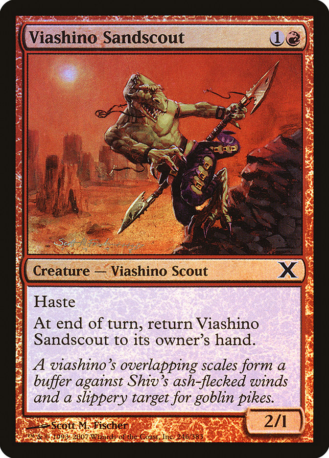 Viashino Sandscout (Premium Foil) [Tenth Edition] | Card Merchant Takapuna