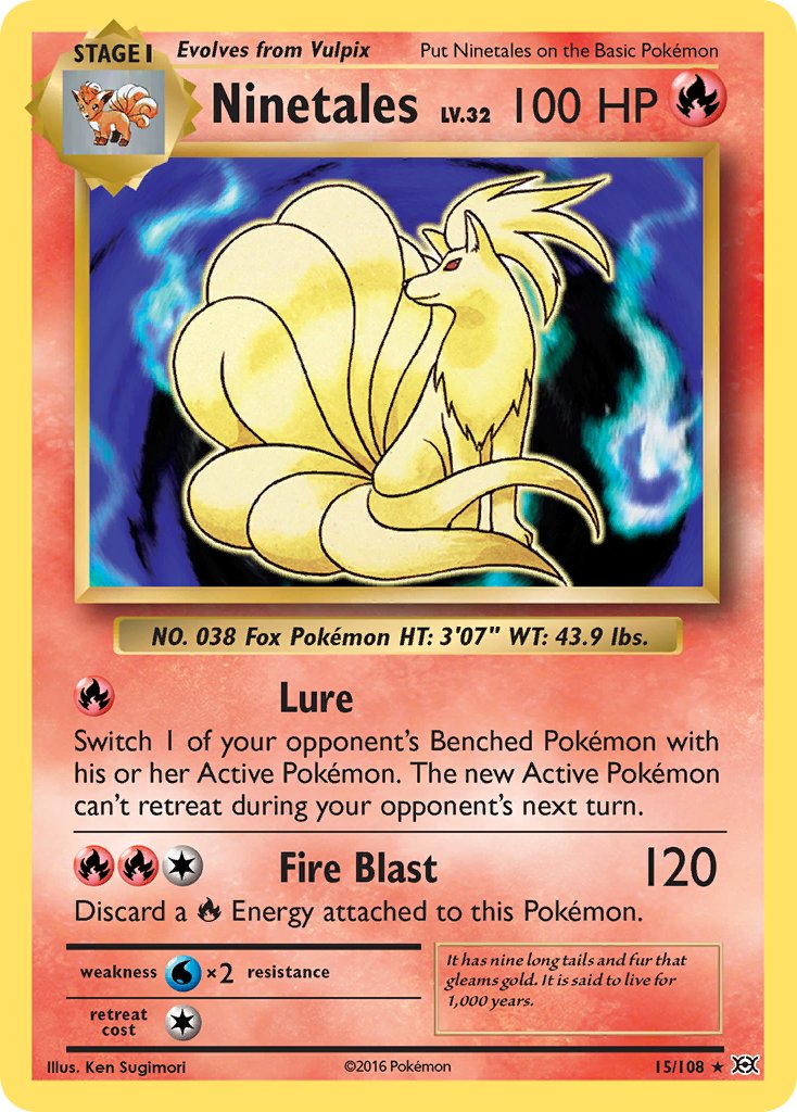 Ninetales (15/108) (Theme Deck Exclusive) [XY: Evolutions] | Card Merchant Takapuna