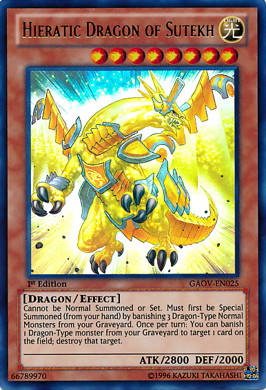 Hieratic Dragon of Sutekh [GAOV-EN025] Ultra Rare | Card Merchant Takapuna