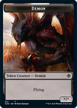 Demon // Demon Double-Sided Token [Starter Commander Decks] | Card Merchant Takapuna