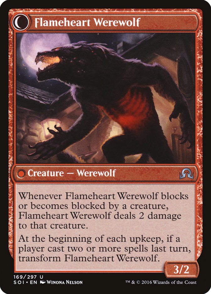 Kessig Forgemaster // Flameheart Werewolf [Shadows over Innistrad] | Card Merchant Takapuna