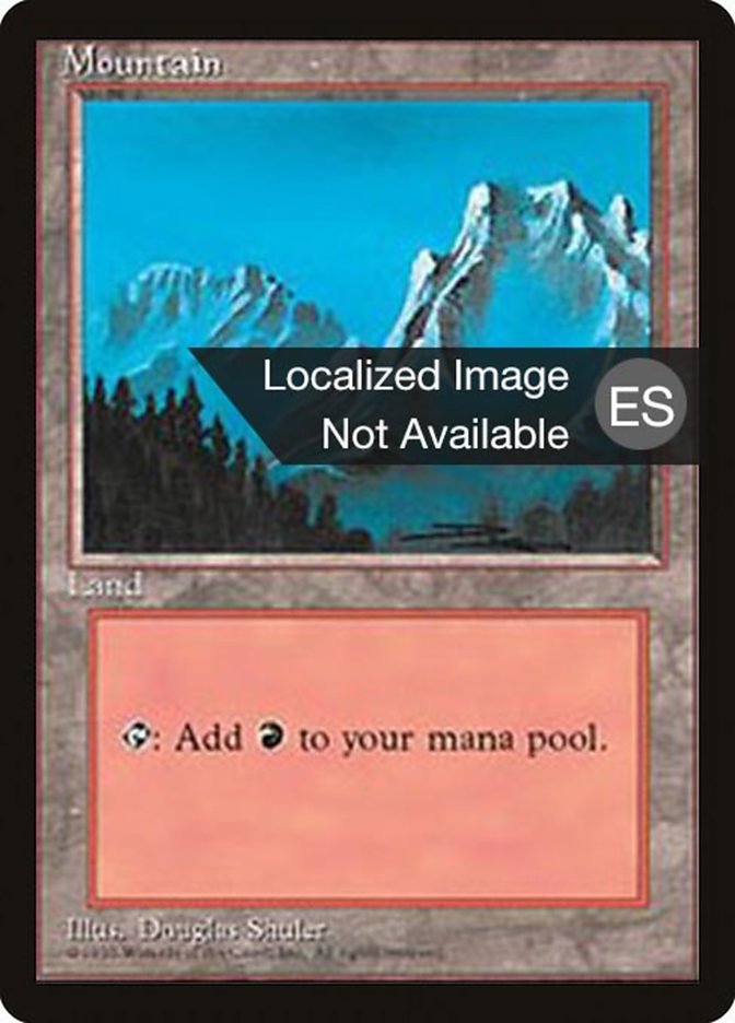 Mountain (B) [Fourth Edition (Foreign Black Border)] | Card Merchant Takapuna