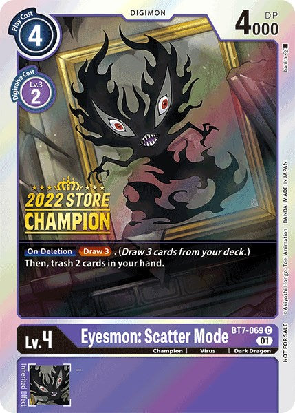 Eyesmon: Scatter Mode [BT7-069] (2022 Store Champion) [Next Adventure Promos] | Card Merchant Takapuna