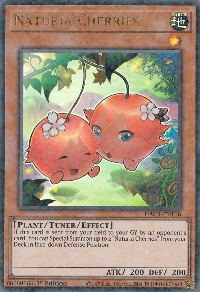 Naturia Cherries (Duel Terminal) [HAC1-EN116] Parallel Rare | Card Merchant Takapuna