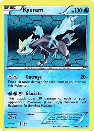 Kyurem (34/101) (Cosmos Holo) [Black & White: Noble Victories] | Card Merchant Takapuna