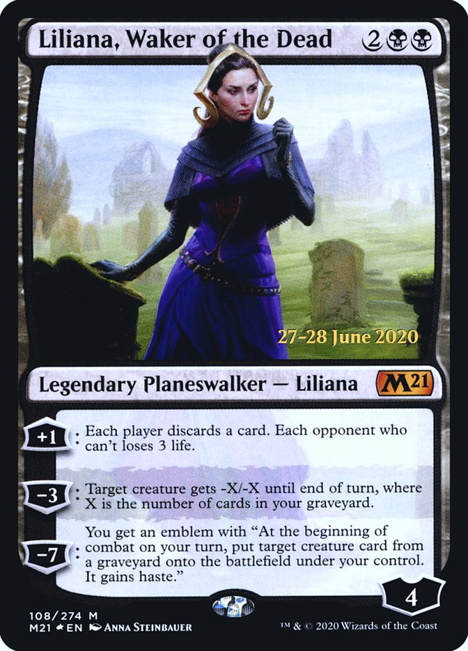 Liliana, Waker of the Dead [Core Set 2021 Prerelease Promos] | Card Merchant Takapuna