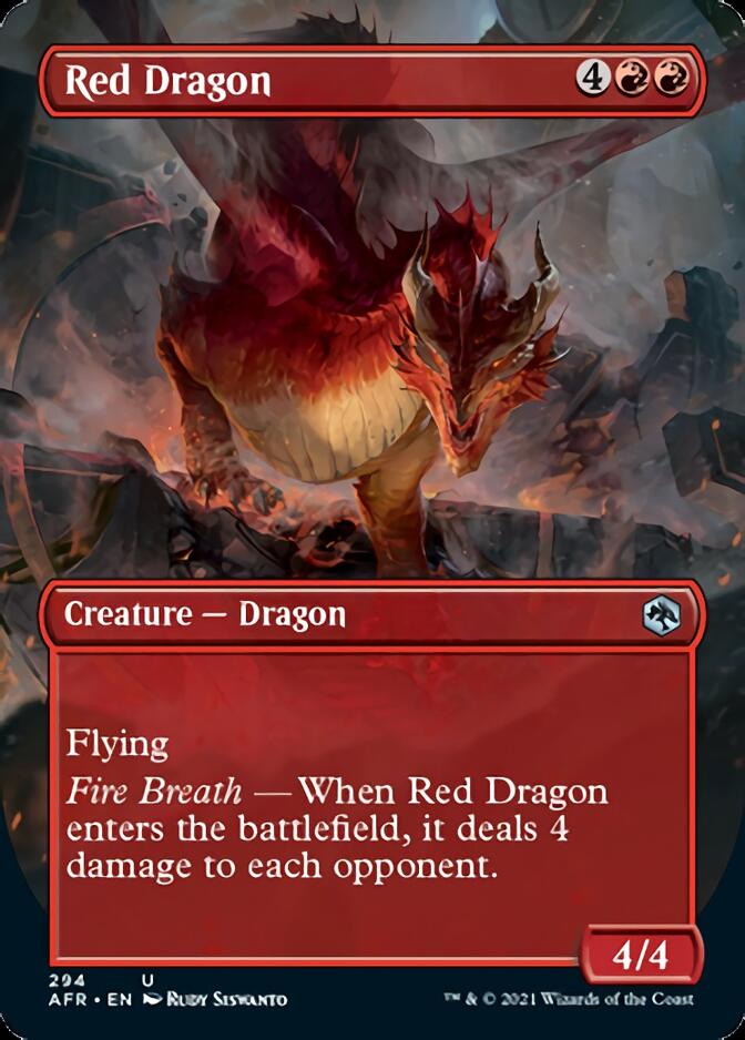 Red Dragon (Borderless Alternate Art) [Dungeons & Dragons: Adventures in the Forgotten Realms] | Card Merchant Takapuna