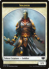 Soldier // Spirit Double-Sided Token [Commander 2014 Tokens] | Card Merchant Takapuna