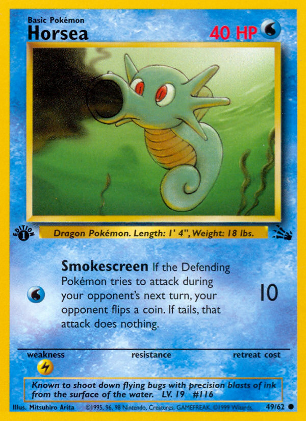 Horsea (49/62) [Fossil 1st Edition] | Card Merchant Takapuna