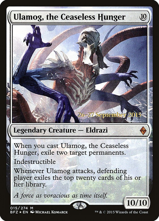 Ulamog, the Ceaseless Hunger [Battle for Zendikar Prerelease Promos] | Card Merchant Takapuna