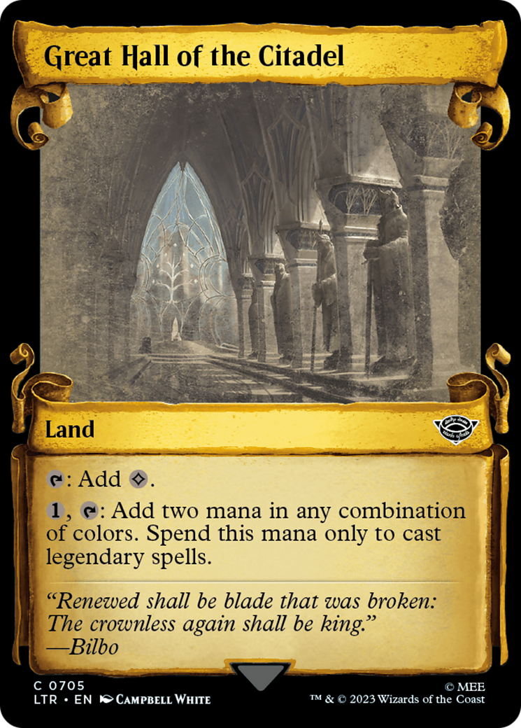 Great Hall of the Citadel [The Lord of the Rings: Tales of Middle-Earth Showcase Scrolls] | Card Merchant Takapuna