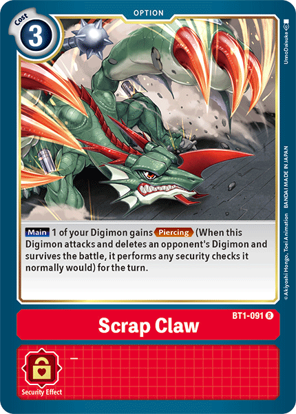 Scrap Claw [BT1-091] [Release Special Booster Ver.1.5] | Card Merchant Takapuna