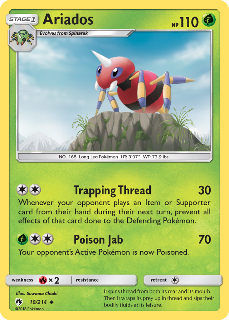 Ariados (10/214) [Sun & Moon: Lost Thunder] | Card Merchant Takapuna