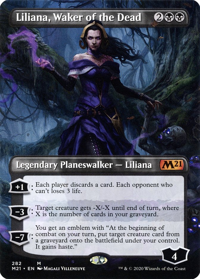 Liliana, Waker of the Dead (Borderless) [Core Set 2021] | Card Merchant Takapuna