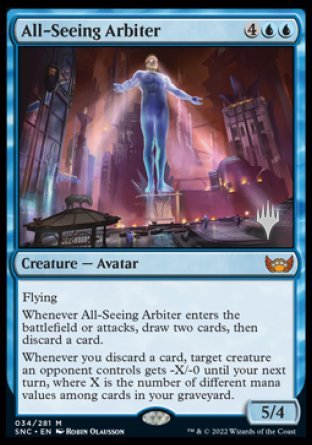 All-Seeing Arbiter (Promo Pack) [Streets of New Capenna Promos] | Card Merchant Takapuna