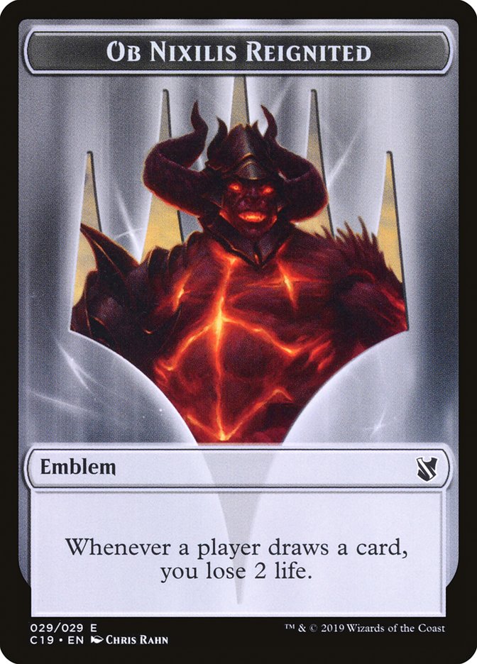 Ob Nixilis Reignited Emblem [Commander 2019 Tokens] | Card Merchant Takapuna