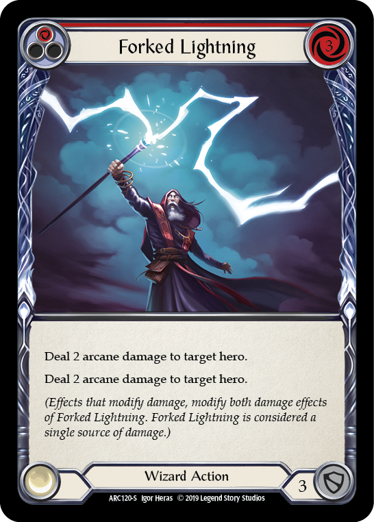 Forked Lightning [ARC120-S] (Arcane Rising)  1st Edition Normal | Card Merchant Takapuna