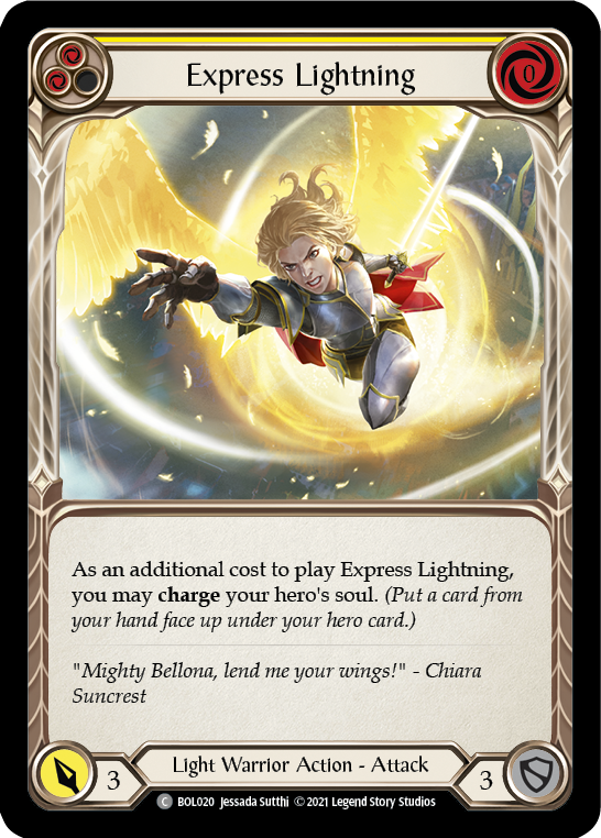 Express Lightning (Yellow) [BOL020] (Monarch Boltyn Blitz Deck) | Card Merchant Takapuna