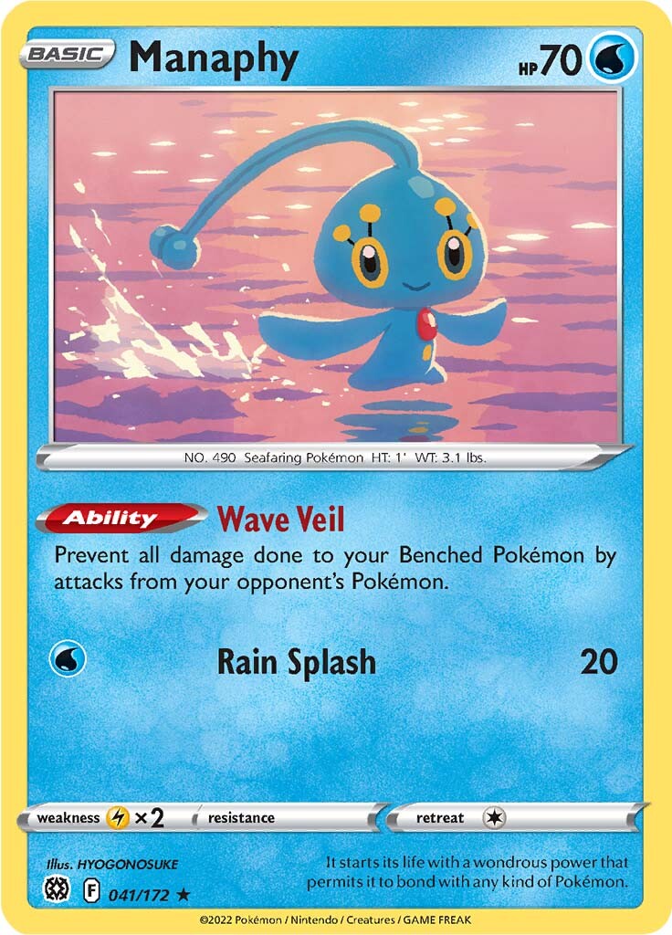 Manaphy (041/172) [Sword & Shield: Brilliant Stars] | Card Merchant Takapuna