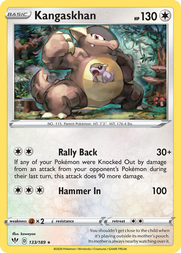 Kangaskhan (133/189) (Theme Deck Exclusive) [Sword & Shield: Darkness Ablaze] | Card Merchant Takapuna