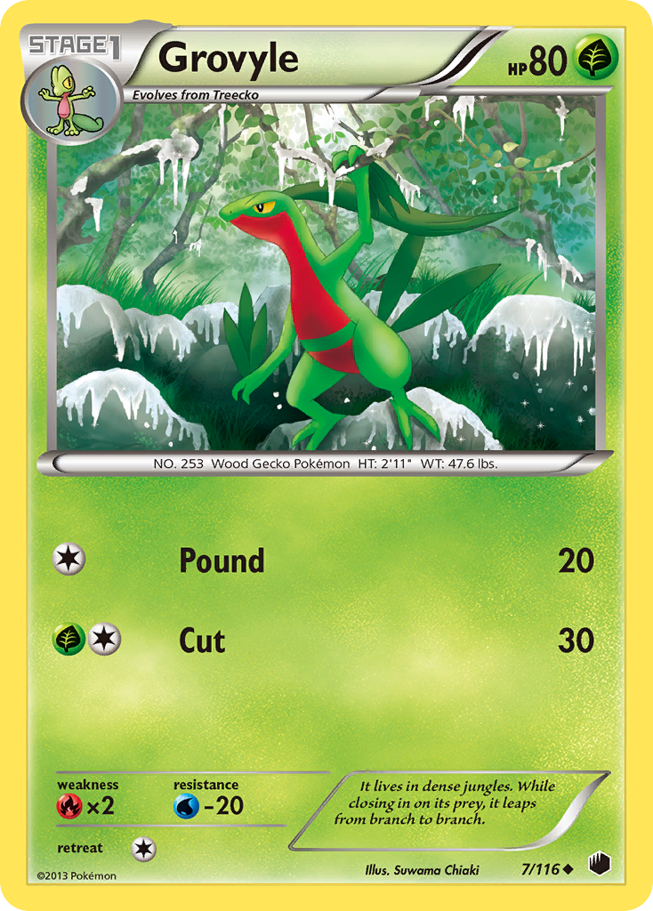 Grovyle (7/116) [Black & White: Plasma Freeze] | Card Merchant Takapuna