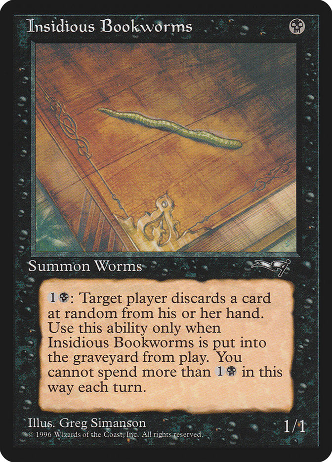 Insidious Bookworms (Single Worm) [Alliances] | Card Merchant Takapuna