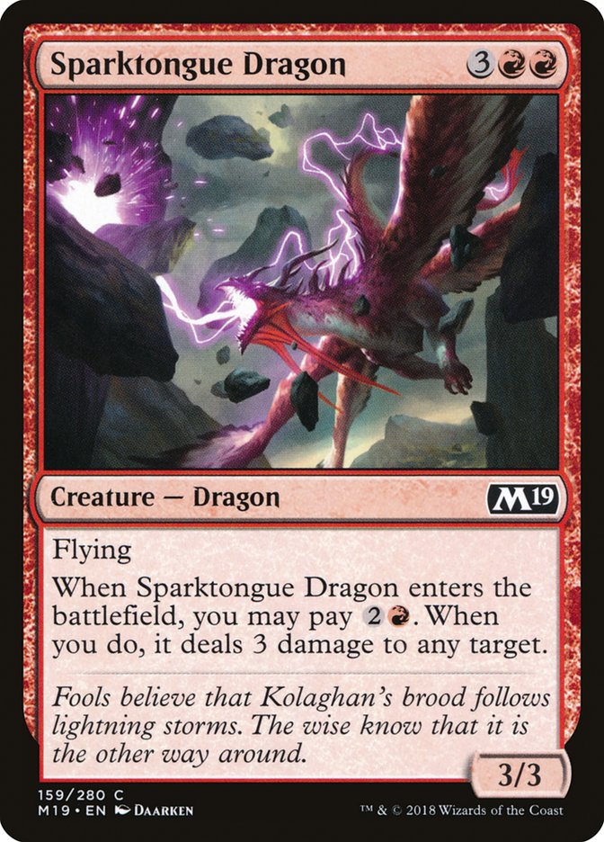 Sparktongue Dragon [Core Set 2019] | Card Merchant Takapuna