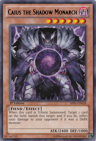 Caius the Shadow Monarch [BP01-EN018] Rare | Card Merchant Takapuna