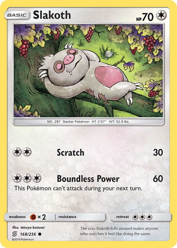 Slakoth (168/236) [Sun & Moon: Unified Minds] | Card Merchant Takapuna