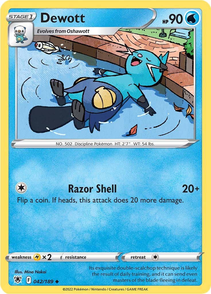 Dewott (042/189) [Sword & Shield: Astral Radiance] | Card Merchant Takapuna