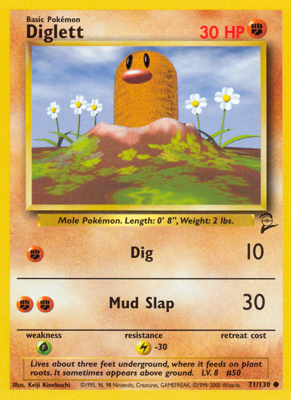 Diglett (71/130) [Base Set 2] | Card Merchant Takapuna