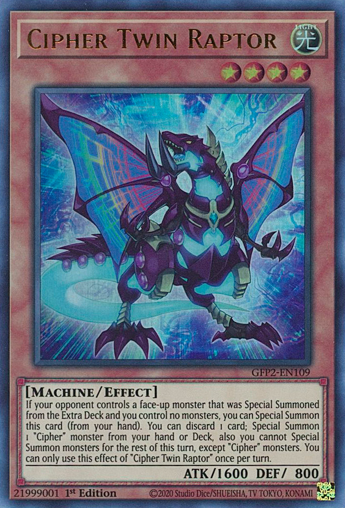 Cipher Twin Raptor [GFP2-EN109] Ultra Rare | Card Merchant Takapuna