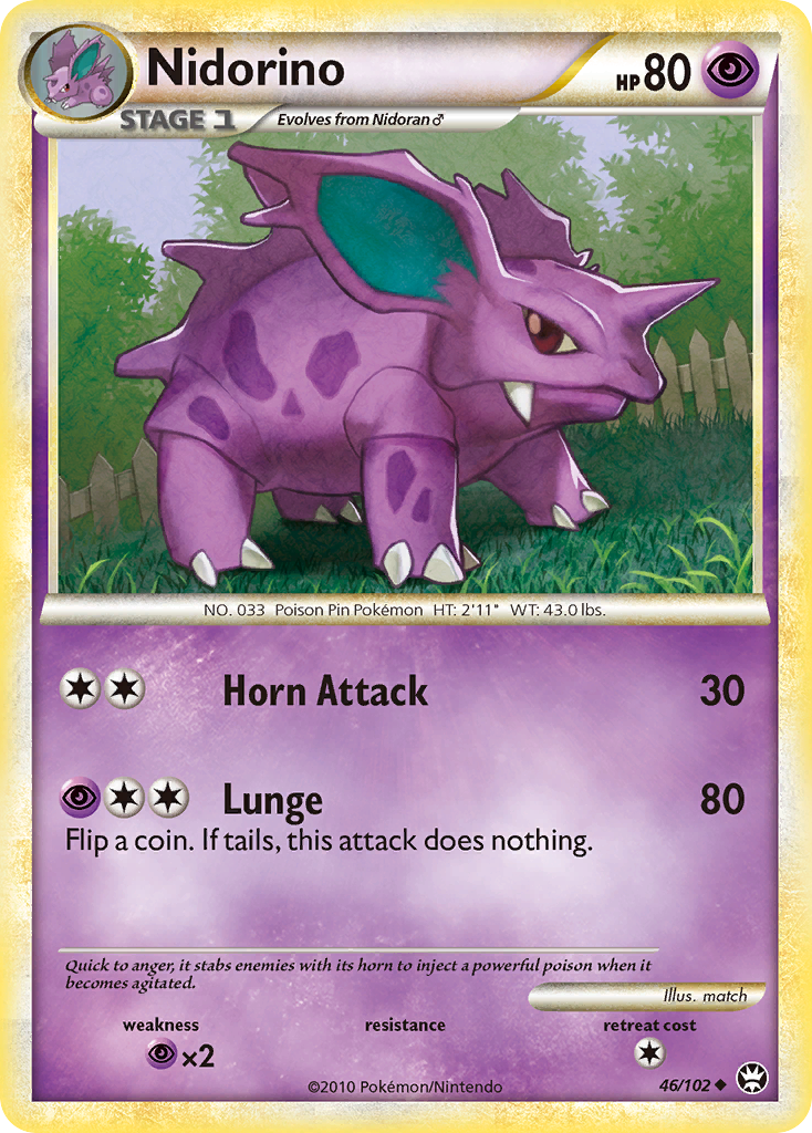 Nidorino (46/102) [HeartGold & SoulSilver: Triumphant] | Card Merchant Takapuna