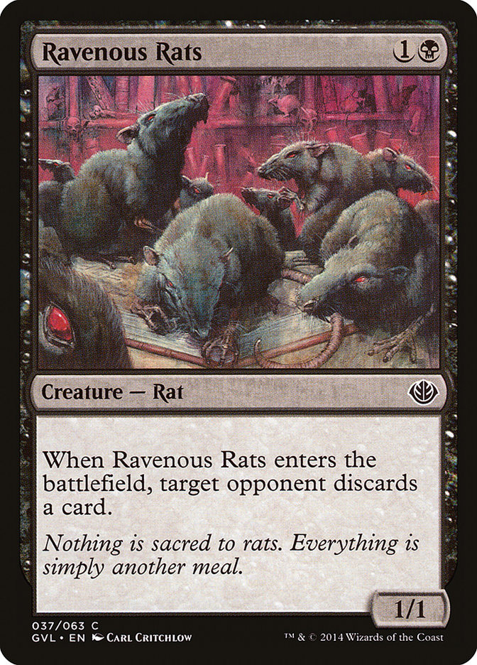 Ravenous Rats (Garruk vs. Liliana) [Duel Decks Anthology] | Card Merchant Takapuna