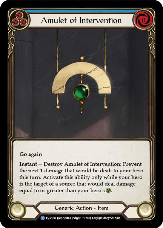 Amulet of Intervention [EVR180] (Everfest)  1st Edition Normal | Card Merchant Takapuna