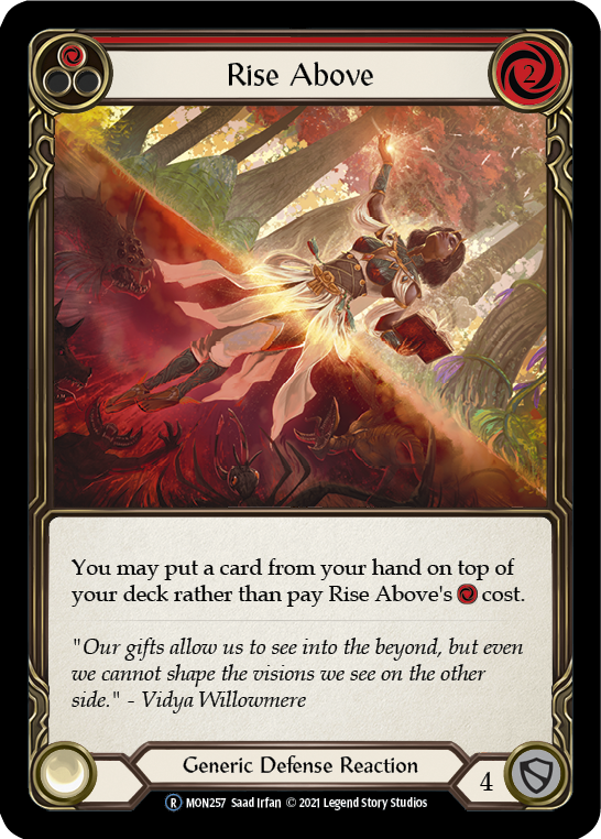 Rise Above (Red) [U-MON257] (Monarch Unlimited)  Unlimited Normal | Card Merchant Takapuna