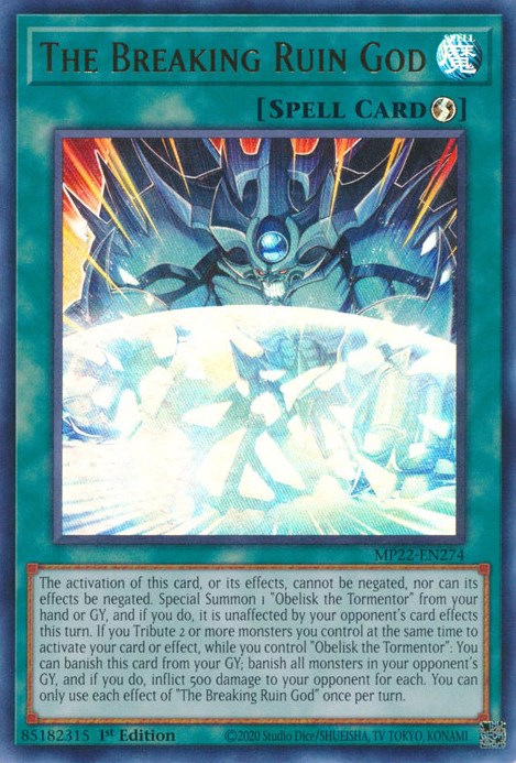 The Breaking Ruin God [MP22-EN274] Ultra Rare | Card Merchant Takapuna