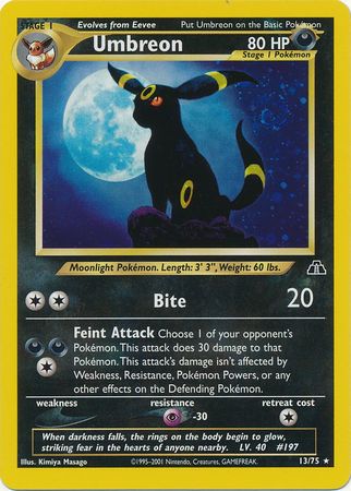 Umbreon (13/75) [Neo Discovery Unlimited] | Card Merchant Takapuna