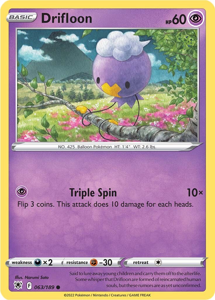 Drifloon (063/189) [Sword & Shield: Astral Radiance] | Card Merchant Takapuna