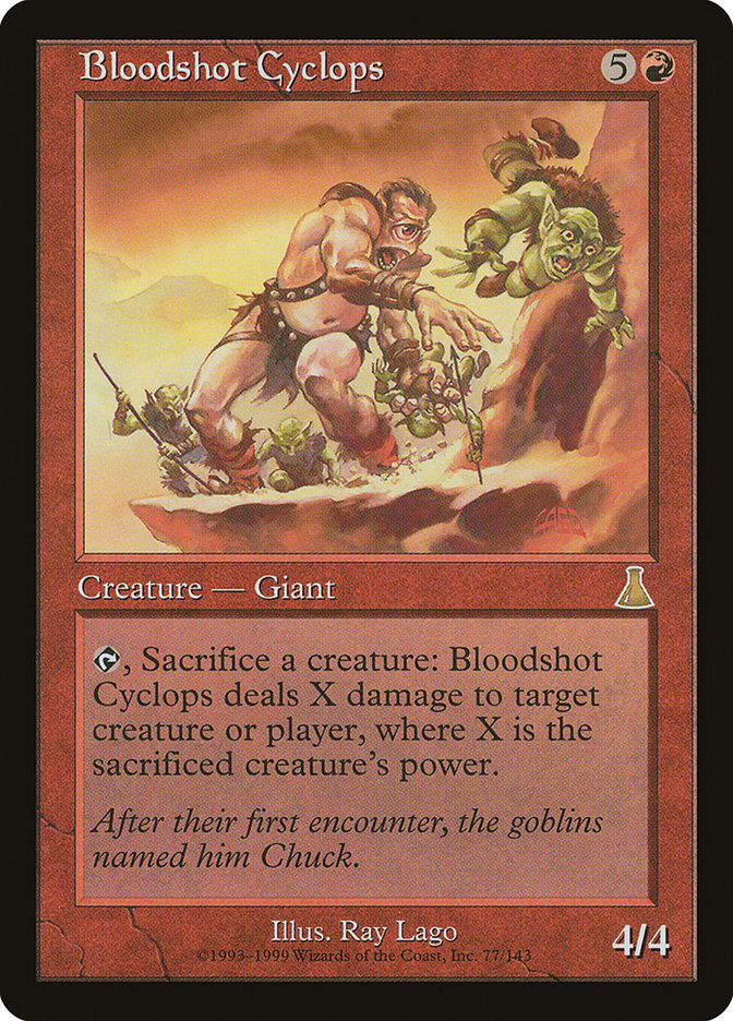 Bloodshot Cyclops [Urza's Destiny] | Card Merchant Takapuna