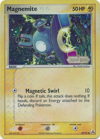 Magnemite (59/92) (Stamped) [EX: Legend Maker] | Card Merchant Takapuna