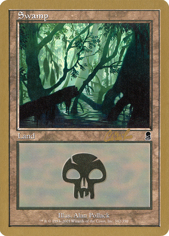 Swamp (cr342) (Carlos Romao) [World Championship Decks 2002] | Card Merchant Takapuna